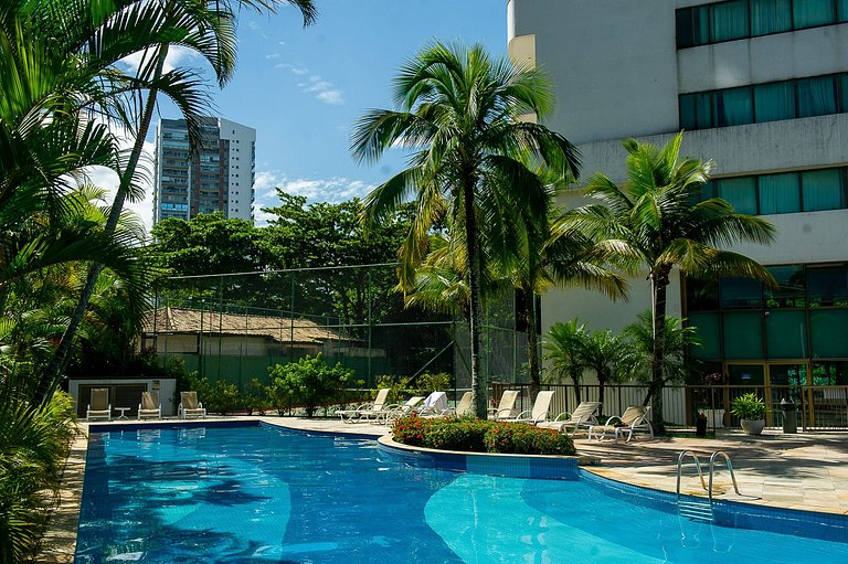 Suíte Dupla com Varanda e Vista Mar